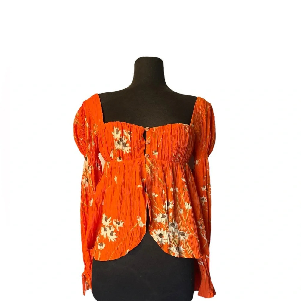 Urban Outfitters UO Allie Tie-Sleeve Blouse -size M - Picture 5 of 7